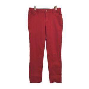 Eddie Bauer Pants Dark Red twill Curvy Slim Straight Womens 8 Y2K Preppy Boho